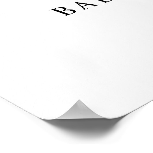 Kleine Süsse Babydusche Begrüßungsschild Poster (Ecke)