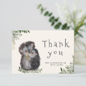 Kleine Süsse Babydusche danke Karte (Stehend Vorderseite)