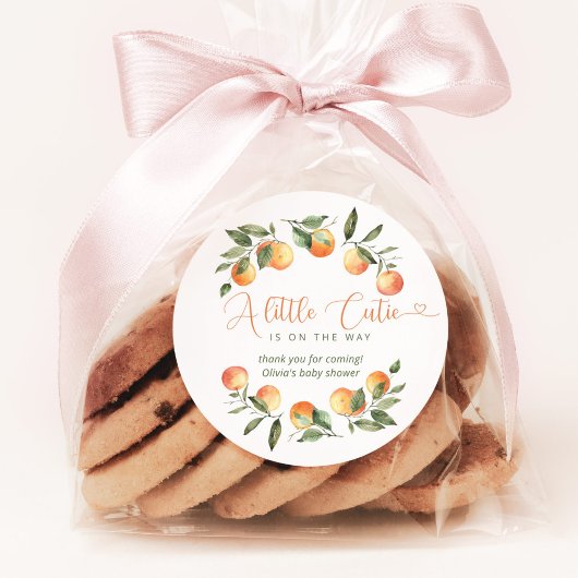 Kleine Süsse Babydusche danke Runder Aufkleber