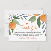Kleine Süsse Babydusche Flat Danke Karte (Vorderseite)