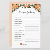 Kleine Süsse Babydusche Gebete für Babykarten (Vorne/Hinten)