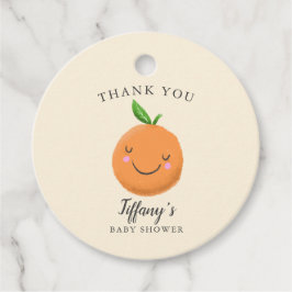 Kleine Süsse Babydusche Gelbe Clementine Geschenkanhänger