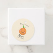 Kleine Süsse Babydusche Gelbe Clementine Geschenkanhänger (Beispiel)