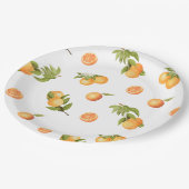 Kleine Süsse Babydusche Orangen Pappteller (Schrägansicht)