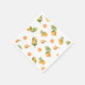 Kleine Süsse Babydusche Orangen Serviette (Ecke)