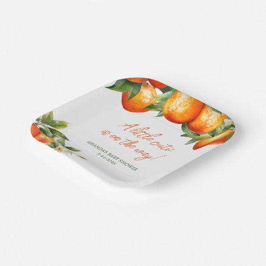 Kleine Süsse Babydusche Pappteller (Gewinkelt)