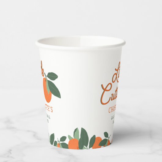 Kleine Süsse Babydusche Party Cups - Clementine C Pappbecher (Links)