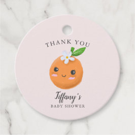 Kleine Süsse Babydusche Pink Clementine Geschenkanhänger