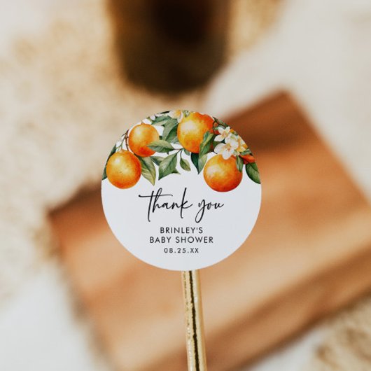 Kleine Süsse Babydusche Rundkleber Zitrusfrüchte Runder Aufkleber