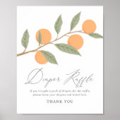 Kleine Süsse Babydusche Windeln Raffelzeichen Poster (Vorne)