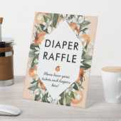 Kleine Süsse Babydusche Windeln Raffelzeichen Sockelschild (In SItu)