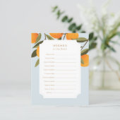 Kleine Süsse Babydusche Wünsche für Babykarte (Stehend Vorderseite)