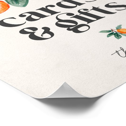 Kleine Süsse Babyduschkarten und Geschenkschild Poster (Ecke)