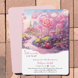 Kleine Süße Candyland Märchen Baby Shower Einladung