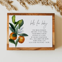 Kleine Süsse Citrus Baby Duschbücher für Baby Einladung