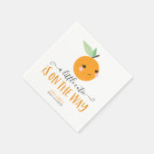 Kleine Süsse Citrus Baby Duschcocktail Napkin Serviette (Ecke)