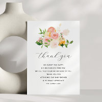 kleine Süsse Citrus Baby Dusche danke Karte