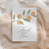 Kleine Süsse Citrus Baby Dusche Dankeskarte