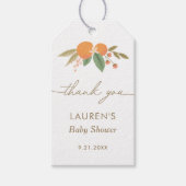 Kleine Süsse Citrus Baby Dusche Geschenkanhänger (Vorderseite)