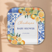Kleine Süsse Citrus Baby Dusche Pappteller