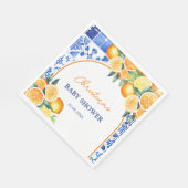Kleine Süsse Citrus Baby Dusche Serviette (Ecke)