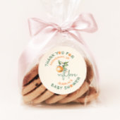 Kleine Süsse Citrus Baby Dusche Vielen Dank Runder Aufkleber