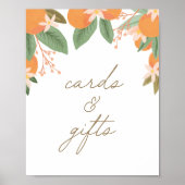 Kleine Süsse Citrus Baby Duschkarten und Geschenke Poster (Vorne)