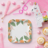 Kleine Süsse Citrus Baby Duschpapier Teller (Party)