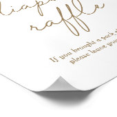 Kleine Süsse Citrus Babydusche Windeln Raffle-Zeic Poster (Ecke)