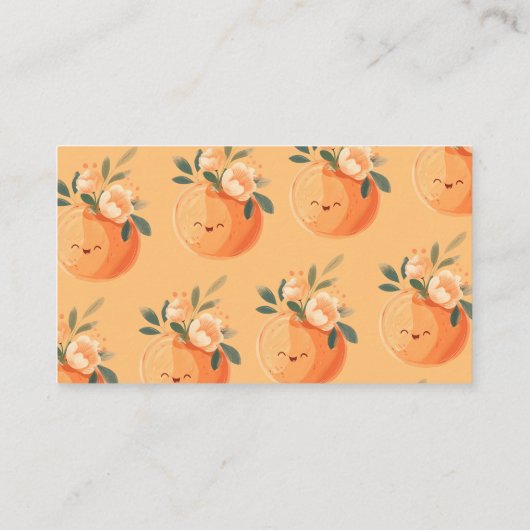 Kleine Süsse Citrus Babydusche Windelwanne Begleitkarte (Rückseite)