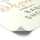Kleine Süsse Citrus Begrüßungs Baby Duschzeichen Poster (Ecke)