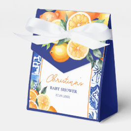 Kleine Süsse Citrus Blue Tiles Baby Dusche Geschenkschachtel