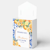 Kleine Süsse Citrus Blue Tiles Baby Dusche Geschenkschachtel (Geöffnet)