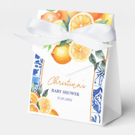 Kleine Süsse Citrus Blue Tiles Baby Dusche Geschenkschachtel