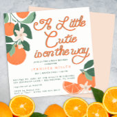 Kleine Süsse Citrus Botanical Baby Dusche Einladung