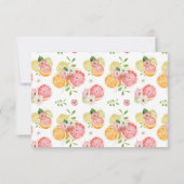 Kleine Süsse Citrus Foto Babydusche Dankeskarte (Rückseite)