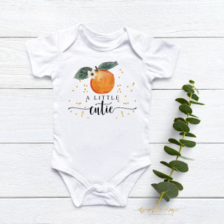 Kleine Süsse Citrus Mandarine Niedlich Fruit Baby Baby Strampler
