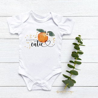 Kleine Süsse Citrus Mandarine Niedlich Fruit Baby Baby Strampler