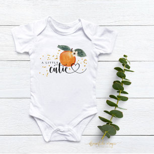 Kleine Süsse Citrus Mandarine Niedlich Fruit Baby Strampler
