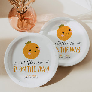 Kleine Süsse Citrus Moderne Geschlechterdarstellun Pappteller