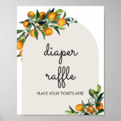 Kleine Süsse Citrus Orange Baby Diaper Raffle Poster (Vorne)