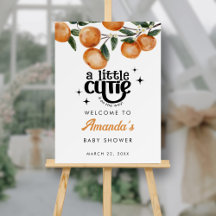 Kleine Süsse Citrus Orange Babydusche Willkommen