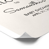 Kleine Süsse Citrus Orange Babydusche Willkommen Poster (Ecke)