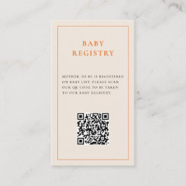 Kleine Süsse Citrus Orange Babyduschenschließung Begleitkarte