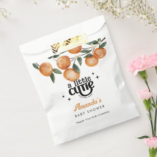 Kleine Süsse Citrus Orange Danke Baby Dusche Geschenktütchen (Versiegelt)