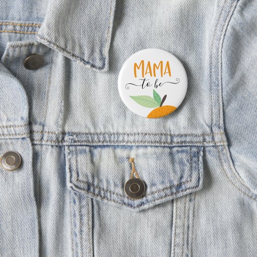 Kleine Süsse Citrus Orange Mama zum Button (Beispiel)
