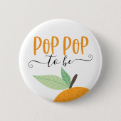 Kleine Süsse Citrus Orange Pop Pop zu sein Button (Vorderseite)