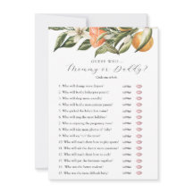 Kleine Süsse Citrus Ratess Wer Dusche Spielkarte