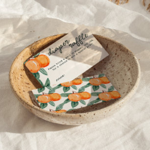 Kleine Süße Citrus Windel-Raffel-Spiel-Teilnahme Begleitkarte