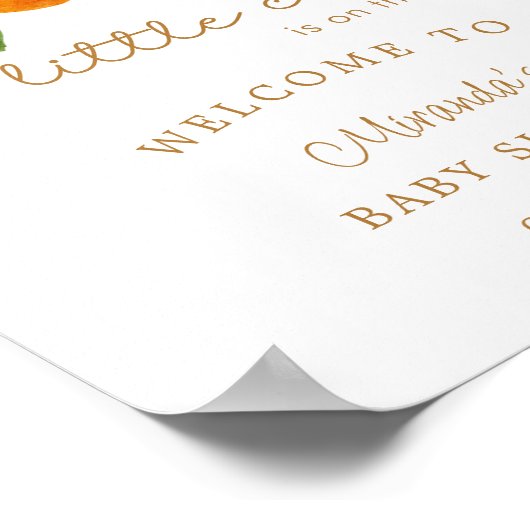 Kleine Süsse Clementine Baby Dusche Empfang Poster (Ecke)